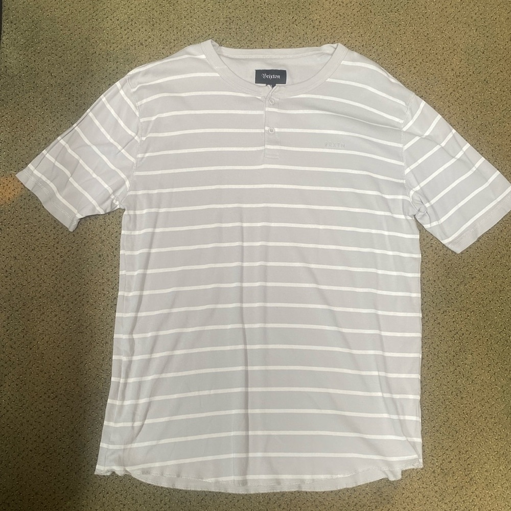 Brixton XL grey striped shirt